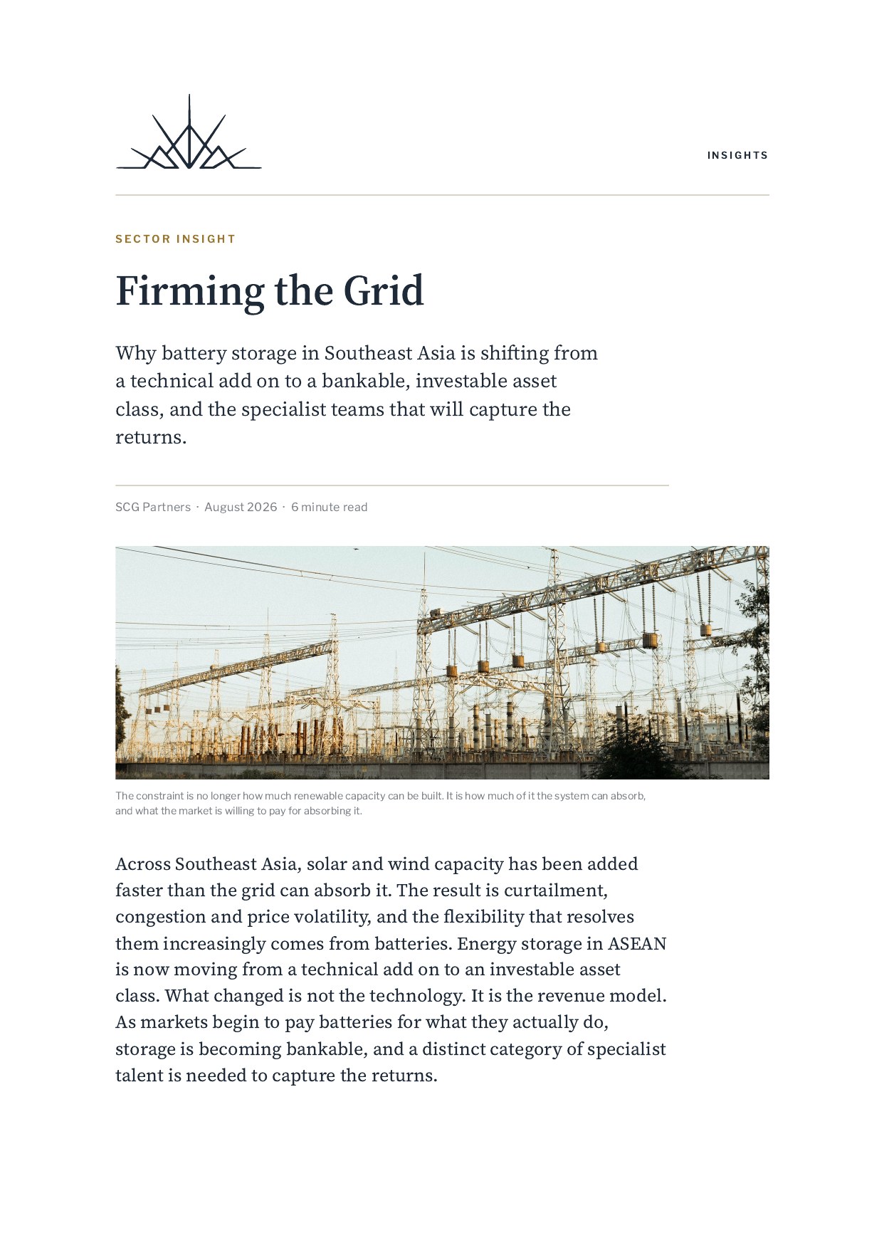 Firming the Grid cover page