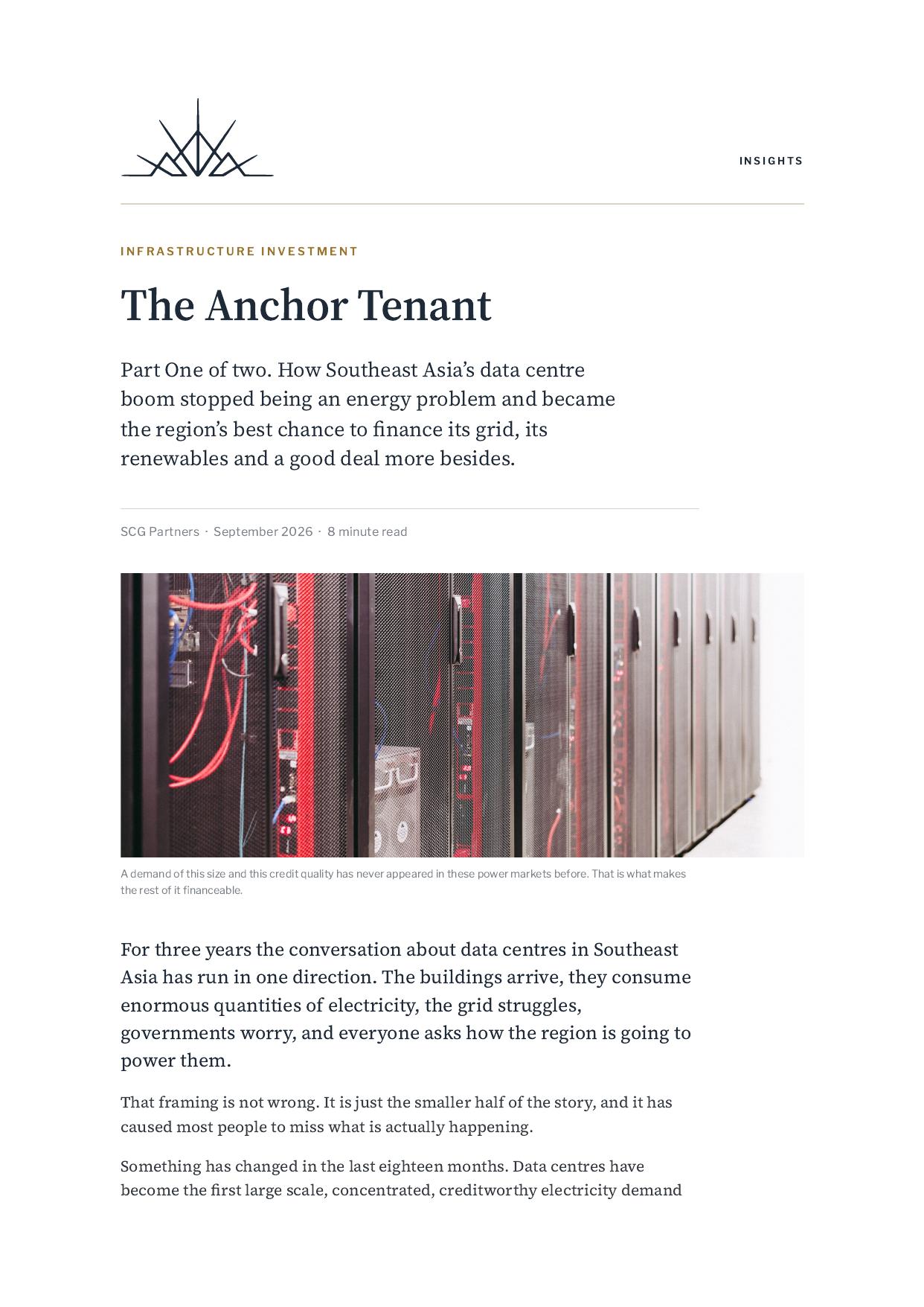 The Anchor Tenant cover page