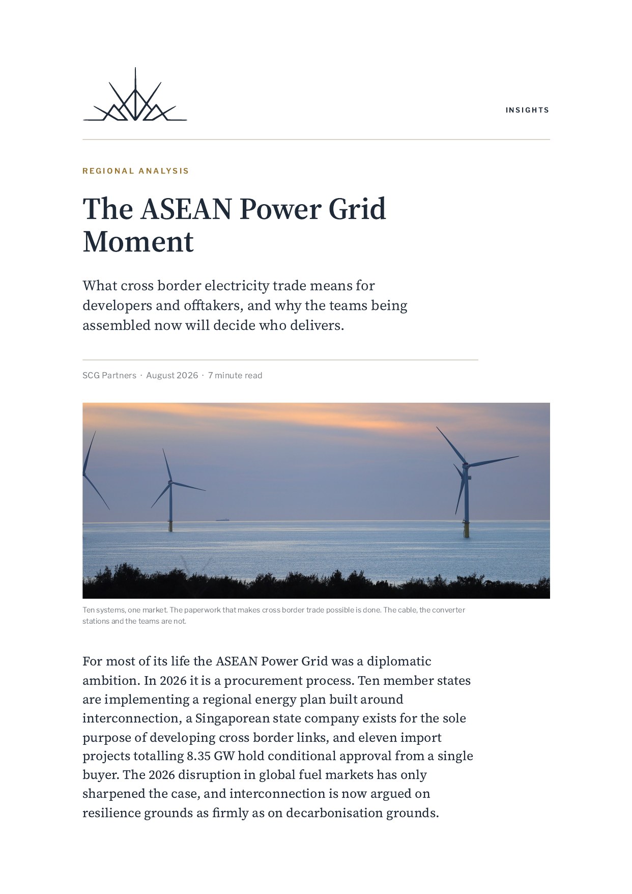 The ASEAN Power Grid Moment cover page
