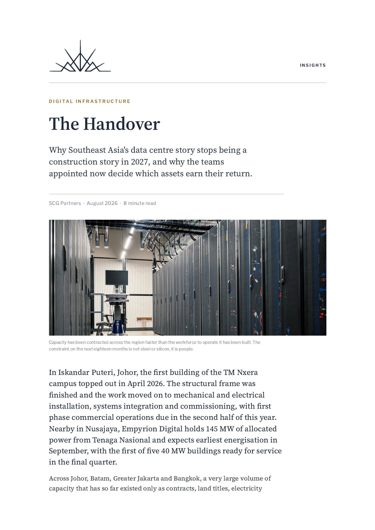 The Handover cover page