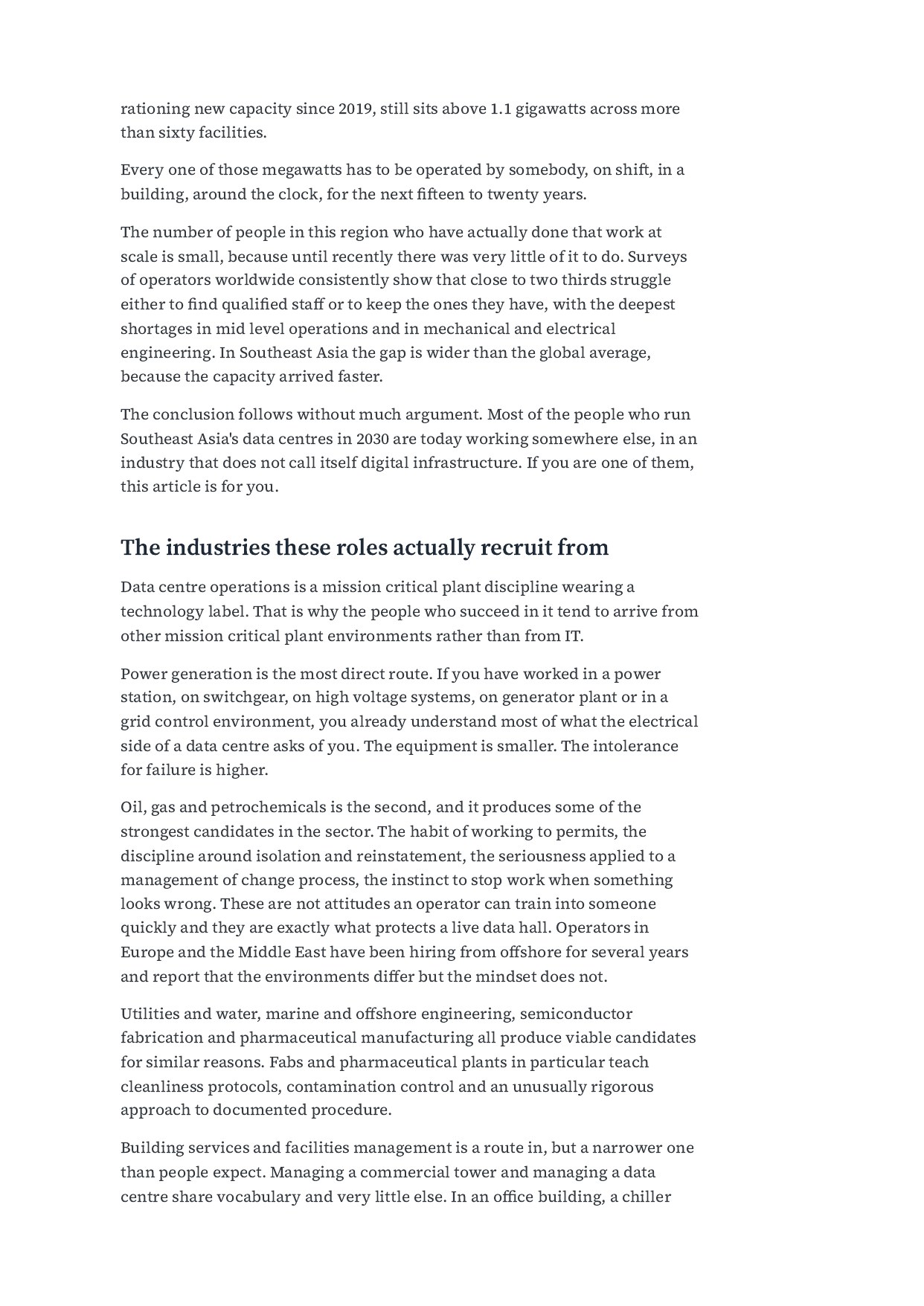 Where the Operators Will Come From, page 2 of 6